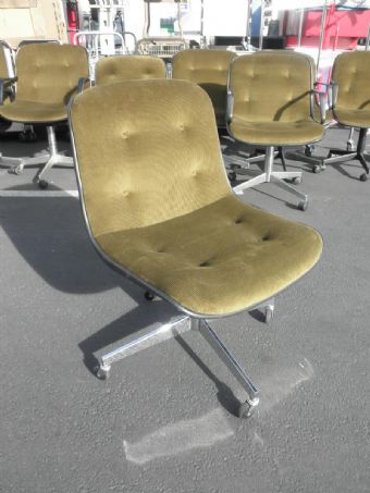 Shell Chair with No Arms (Olive Green)