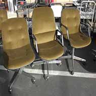 Shell Chairs (Olive Green Fabric)