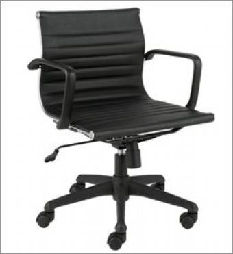 Euro Style Stuart Low Back Chair (Black)