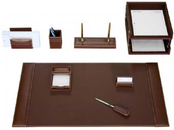 Dacasso 8 Piece Rustic Brown Desk Set