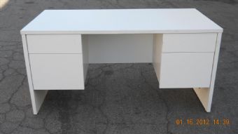 Kimball Desk 30x60 Double Pedestal (Light Grey)