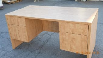 Double Pedestal 30x60 Desk (Butternut)