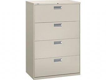 600 Series 4-Drawer Lateral File (Light Grey)