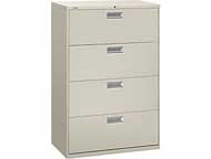 HON 600 Series 4-Drawer Lateral File (Putty)