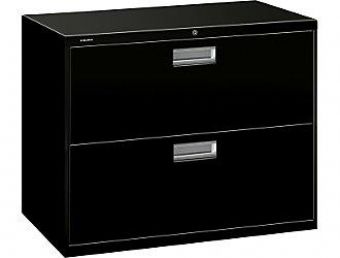 HON 600 Series 2-Drawer Lateral File (Black)