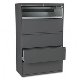 HON 800 Series 5-Drawer Lateral File (Charcoal)