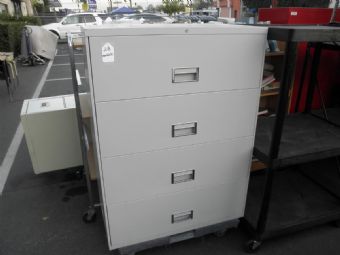 Harper 4-Drawer Lateral File (Light Grey)