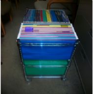 File Cart with Colorful Hanging Files 