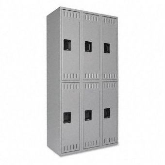 Tennsco Triple-Stack Double-Tier Locker (Grey)