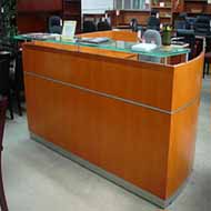 Mayline Napoli Reception Desk (Golden Cherry)