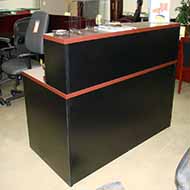 PC 30x60 Reception Desk (Mahogany and Black) 