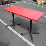 Table Top Navajo Red Laminate 30X72 On Black X Bases