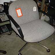 HON Police Chair with Arms & 4-Star Base (Grey Fabric)