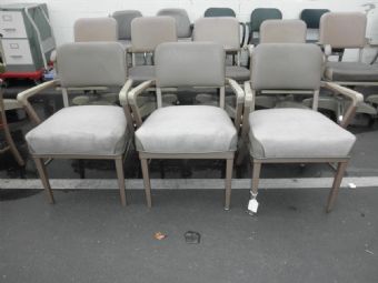 Vintage Grey Tanker Chair & Swivel Chair 