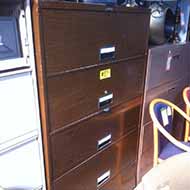 Vintage Steelcase Metal Lateral in Walnut Woodgrain