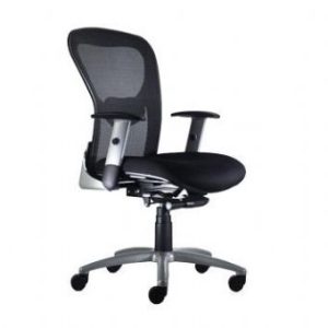 1560 9 to 5 Strata Series Mid-Back Mesh Chair (Black/Silver Accents)
