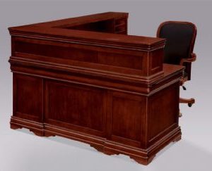 Keswick Collection L-Shape Reception Desk (Cherry)