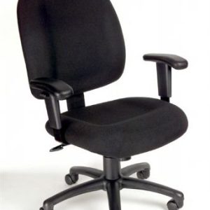 B495 Boss Mid-Back Task Chair (Black Fabric/Black Frame)