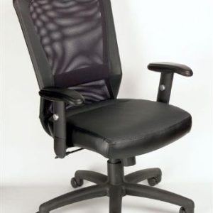 B580 Boss Executive Web Mesh Back Chair (Black LeatherPlus Seat)