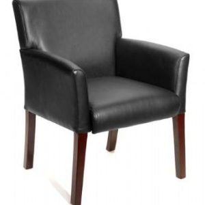 B619 Box Guest Chair (Black/Mahogany)