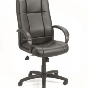 B7901 Boss High-Back Executive Chair with Padded Armrests (Black CaressoftPlus)