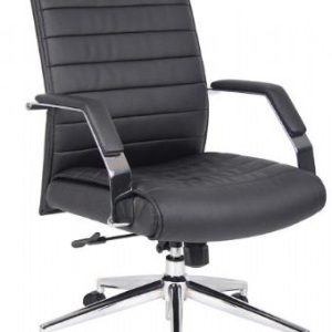 B9441 Boss High-Back Executive Chair (Black CaressoftPlus/Chrome Base)