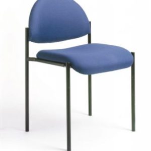 B9505 Boss Stacking Chair (Blue Fabric/Black Frame)