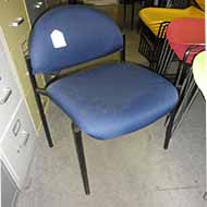 B9505 Stack Chair (Blue Fabric/Black Frame)