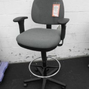 BC41 Marble Drafting Stool with Arms (Grey)
