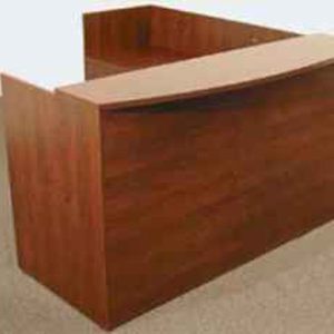 L-Shape Reception Desk (Cherry)