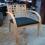 Cherryman Emerald Collection Guest Chair (Emerald Green Fabric/Maple Wood Frame)