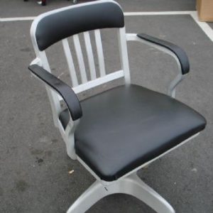 Vintage Swivel Tanker Chair with Arms