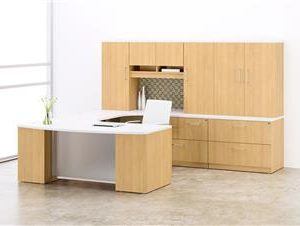 SPX Collection U-Shape Desk (Rift Cut Oak)
