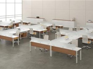 TeamWorx with U-Shape Legs (Regal White and Oil Cherry)