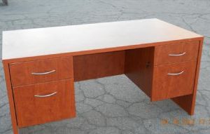 Double Ped Desk (Cognac)