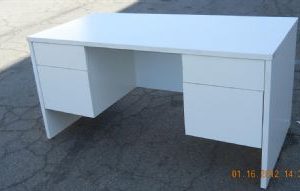 Double Pedestal Desk (White)