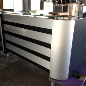 Faustino's Reception Desk (Silver and Black)