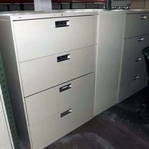 Hon 600 Series 4-Drawer Lateral File (Light Grey) -- 42 Wide