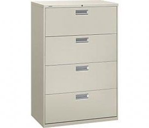 HON 600 Series 4-Drawer Lateral File (Putty)