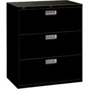 HON 600 Series 3-Drawer Lateral File (Black)