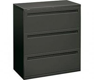 HON 700 Series 3-Drawer Lateral File (Charcoal)