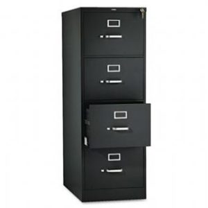 HON514CPP 510 Series 4-Drawer Legal-Size Vertical File (Black)