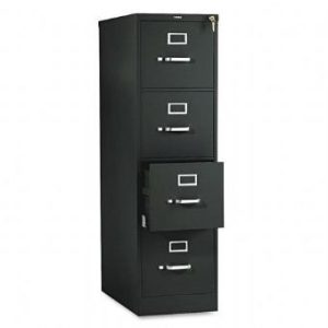 HON514PP HON 510 Series 4-Drawer Letter-Size Vertical File Cabinet (Black)