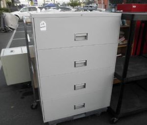 Harper 4-Drawer Lateral File (Light Grey)