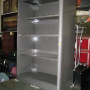 McDowell and Craig Metallic Open Bookcase (Gunmetal)
