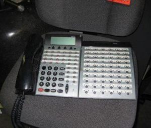 NEC Black and Silver Reception Phone