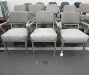 Vintage Grey Tanker Chair and Swivel Chair