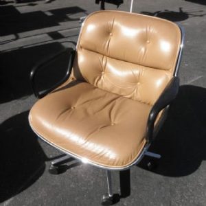 Knoll Leather Shell Chair (Tan)