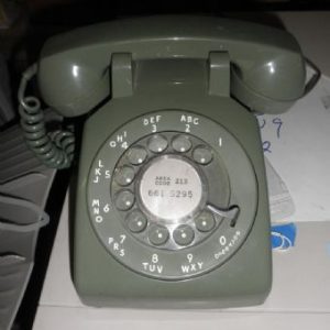 Vintage Grey Rotary Dial Phone