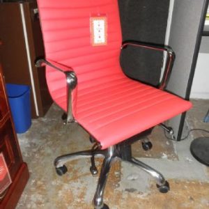 Euro Style Otto Mid Back Chair (Red)